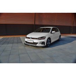 Накладка сплиттер на передний бампер на Volkswagen Golf VII GTI рестайл